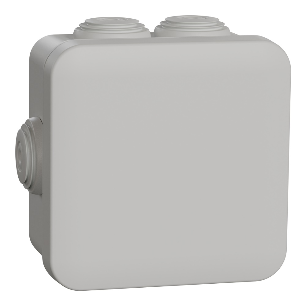 Scatola derivazione IP55 Mureva 98x98x51 mm, entrate stagne, resistente urti IK07, installazioni ambienti umidi e polverosi