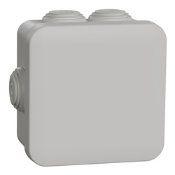 Scatola derivazione IP55 Mureva 98x98x51 mm, entrate stagne, resistente urti IK07, installazioni ambienti umidi e polverosi