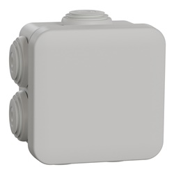 Scatola derivazione MUREVA IP55 65x65x45 mm 7 ingressi stagna parete grigia resistente urti e fuoco