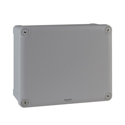 Scatola derivazione IP55 225x175x100 mm lati lisci ABS installazione parete ambienti umidi polverosi