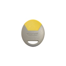 Badge formato porta-chiavi giallo, carta standard controllo accessi