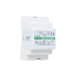 Trasformatore 230VAC/12VAC 15VA, uso continuo, montaggio DIN 3 moduli
