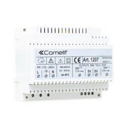 Alimentatore doppia uscita 22-33VDC, ingresso 120-230VAC, posto esterno/monitor, 6 moduli DIN