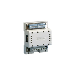 Scambio digitale per impianti Simplebus 1, 2 o più posti esterni, 2 dip-switch 8 posizioni, 12VAC-22VDC, montaggio DIN 4 moduli