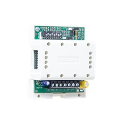Relè attuatore intelligente, sistema Simplebus 1 e 2, 12VAC-20VDC 10A, montaggio DIN 4 moduli, morsetto derivazione incluso