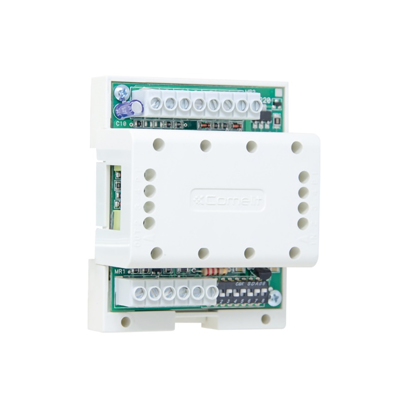Modulo gestione 3 telecamere scorporate, sistema Simplebus 1, ciclica da videocitofoni, alimentazione 12VAC/20VDC