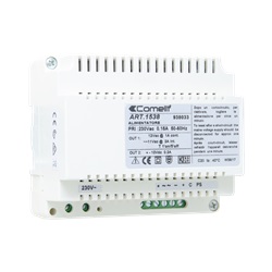 Alimentatore citofonico sistema 4+1, 230VAC/12VAC-10VDC, generatore chiamata, 6 moduli DIN