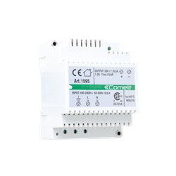 Alimentatore 100-240VAC/33VDC, 500mA continui 1.2A spunto, pulsantiere esterne, 4 moduli DIN