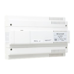 Centrale telefonica 1 linea urbana 4 derivati, espandibile 2 linee/8 derivati, DIN 12 moduli