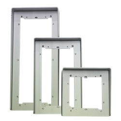 Serie Ikall - Visiera antipioggia 1 modulo, alluminio anodizzato naturale, 154x152x44mm