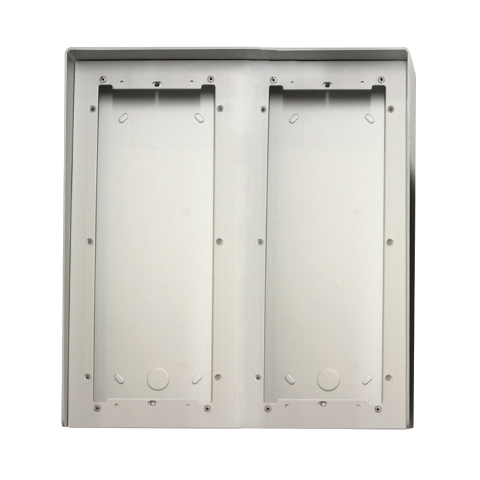 Serie Ikall - Custodia antipioggia alluminio anodizzato 6 moduli, 281x332x85mm