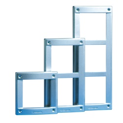 Serie Vandalcom - Telaio da parete 2 moduli, grigio acciaio, 143x255x18mm