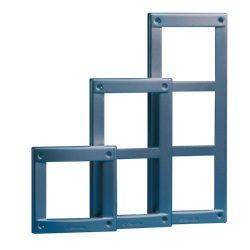 Serie Vandalcom - Telaio da parete 3 moduli, grigio scuro, 143x367x18mm