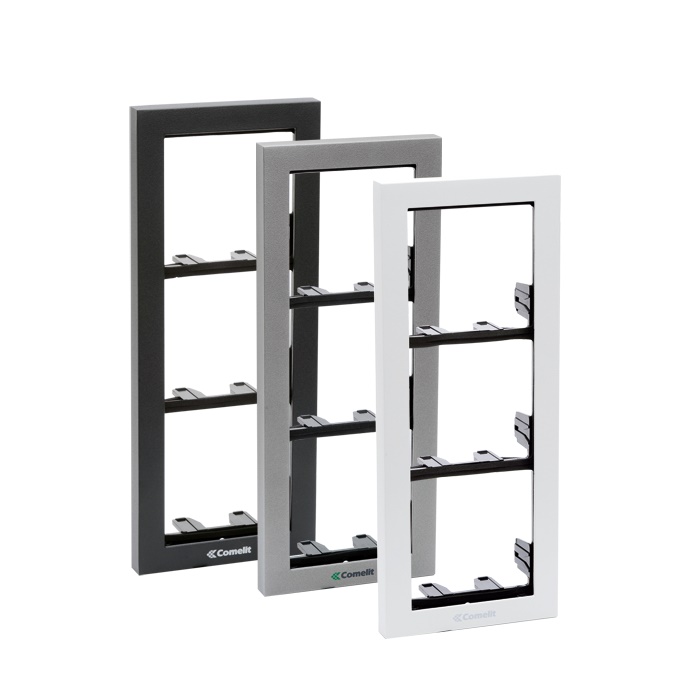 Serie Ikall - Telaio da parete 1 modulo, alluminio pressofuso antracite, 125x125x37.5mm