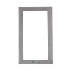 Serie Ikall - Telaio da parete 2 moduli, alluminio pressofuso silver, 125x215x37.5mm