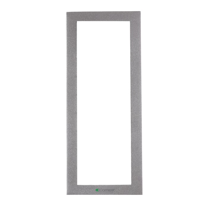 Serie Ikall - Telaio da parete 3 moduli, alluminio pressofuso silver, 125x305x37.5mm