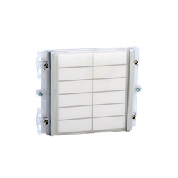 Serie Ikall - Modulo illuminato segnalazioni, sistema Simplebus, cartellino max 12 nomi, illuminazione LED blu/bianco/spento