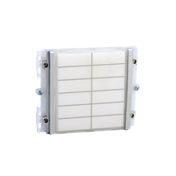Serie Ikall - Modulo illuminato segnalazioni, sistema Simplebus, cartellino max 12 nomi, illuminazione LED blu/bianco/spento