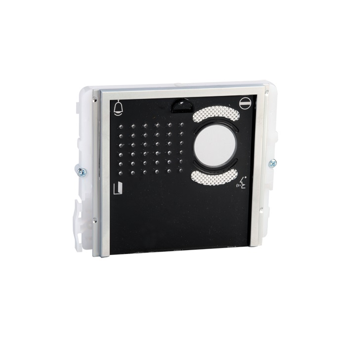 Serie Ikall - Modulo 0 pulsanti predisposto per unità audio/video, mascherina nera