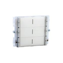 Serie Ikall - Modulo 6 pulsanti, sistema Simplebus/ViP, cartellini portanome, illuminazione LED blu/bianco/spento