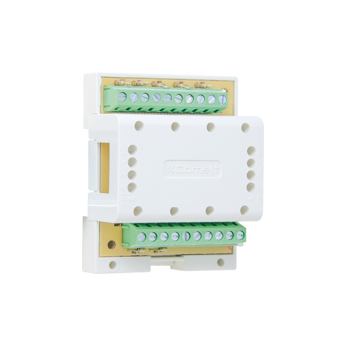 Modulo concentratore 9 uscite, sistema Simplebus 1, distribuzione segnale video, montaggio DIN 4 moduli
