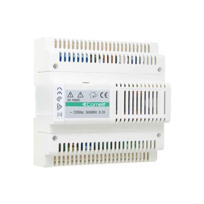 Miscelatore/Alimentatore Simplebus2 1 ingresso 4 uscite per sistemi audio/video citofonia
