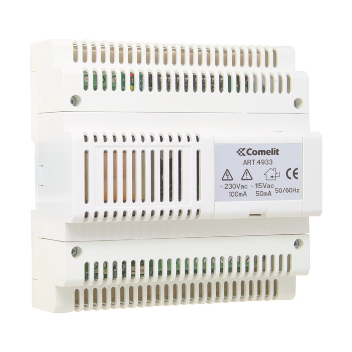Concentratore 6 uscite video, sistema Simplebus 1, amplificazione selezionabile, DIN 8 moduli