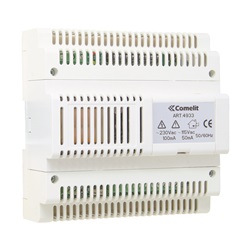 Concentratore 6 uscite video, sistema Simplebus 1, amplificazione selezionabile, DIN 8 moduli