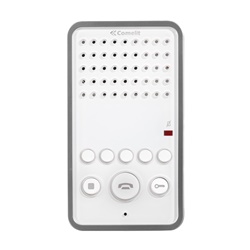 Citofono vivavoce full-duplex, sistema ViP, chiamata elettronica, privacy, 7 pulsanti configurabili, LED fonica attiva, finitura bianca