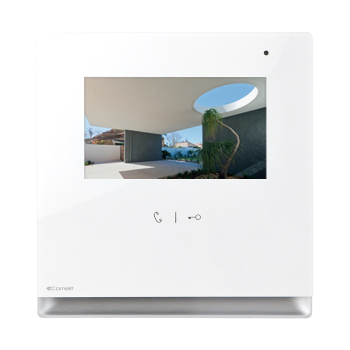 Serie Icona - Videocitofono vivavoce a colori 4.3/16:9, sistema Simplebus 2, touch sensitive, 7 pulsanti, full-duplex