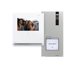 Serie Icona - Kit video monofamiliare Quadra-Icona, sistema Simplebus 2, monitor vivavoce 6601W