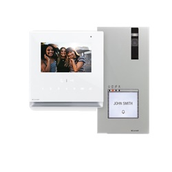 Serie Icona - Kit video monofamiliare Quadra-Icona, sistema Simplebus 2, monitor vivavoce 6601W