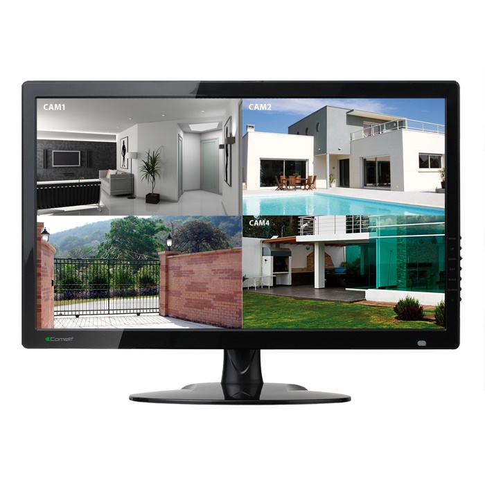 Monitor LED 21.5 Full HD 16:9, ingressi VGA/HDMI, audio, VESA 100x100, base tavolo inclusa