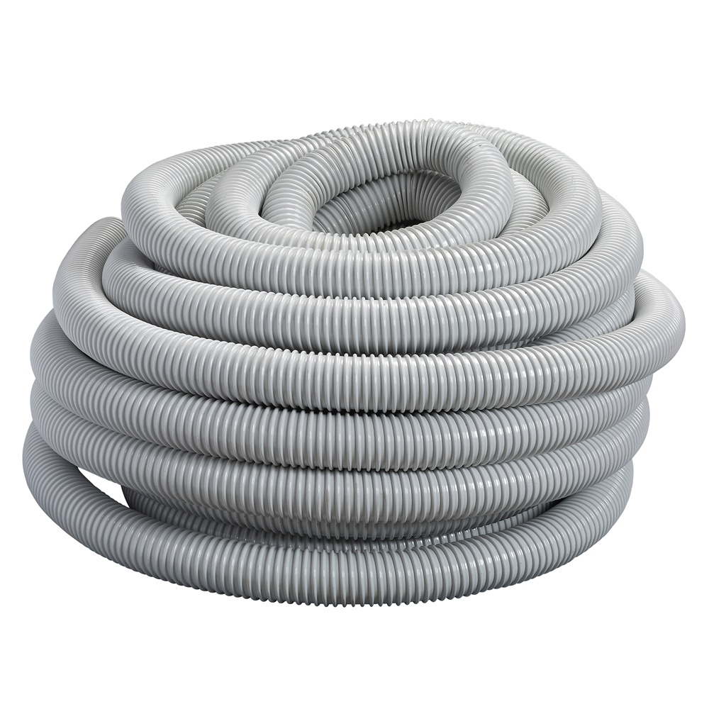 Guaina spiralata flessibile PVC grigio Ø50mm resistente fuoco IP64 per installazioni cavi