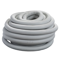 Guaina spiralata flessibile PVC grigio Ø50mm resistente fuoco IP64 per installazioni cavi