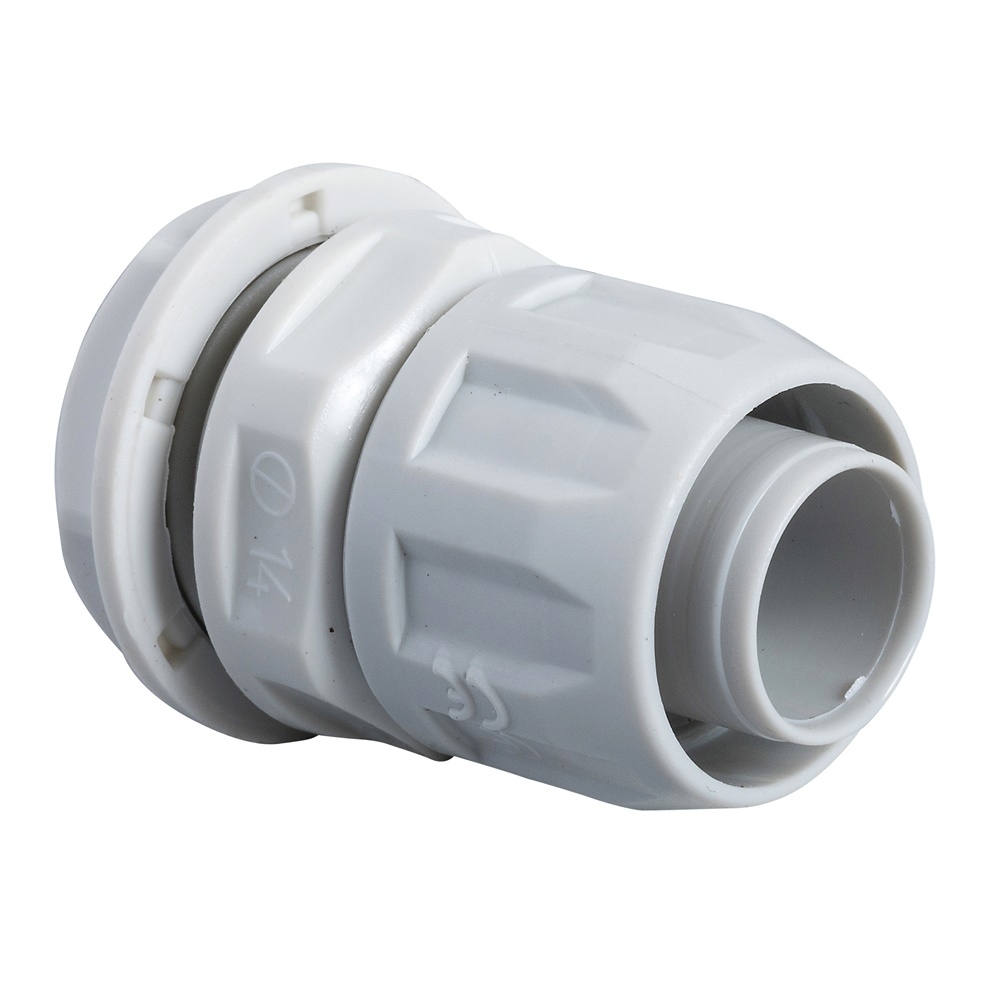 Raccordo guaina-scatola RGG14 diametro 14mm passo GAS 1/2 IP64 uso elettrico industriale