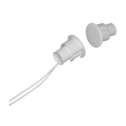 Contatto magnetico da incasso plastica bianca, 25x24x24mm, per infissi metallici