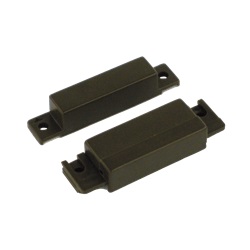 Contatto magnetico da superficie plastica marrone con morsetti, 33x63x12mm