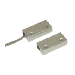 Contatto magnetico di potenza da superficie alluminio pressofuso, con cavo, 20x49x10mm