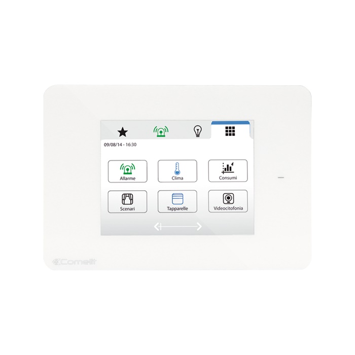 Serie Minitouch - Supervisore 3.5 touch bianco, sistema SimpleHome, gestione completa domotica, RFID integrato