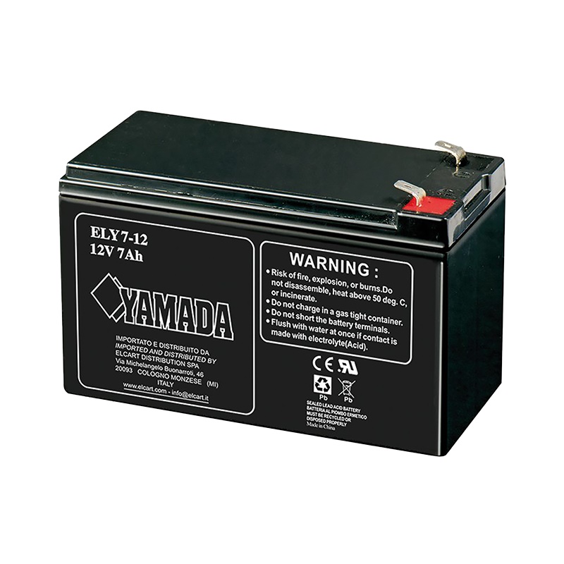 Batteria al piombo 12V 7Ah, tecnologia AGM, valvola sicurezza unidirezionale