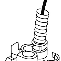 Adattatore tubo flessibile 25 mm resistente per impianti elettrici professionali