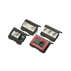 Modulo incasso prese elettriche nero compatto resistente per uso interno residenziale e professionale