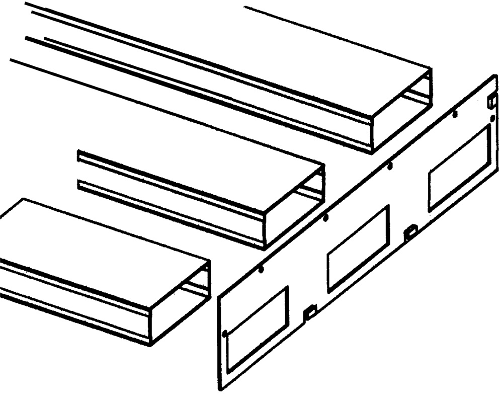 Mostrina lamiera zincata 343x75 mm protezione organizzazione cavi elettrici