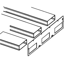 Mostrina lamiera zincata 343x75 mm protezione organizzazione cavi elettrici