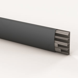 Canale simmetrico 120x29 mm ardesia 4 scomparti gestione cavi elettrici residenziale professionale