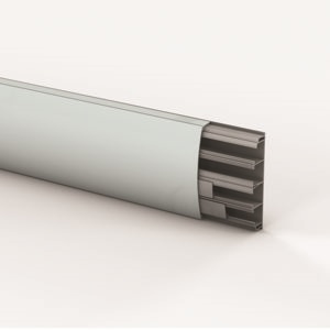 Canale simmetrico alluminio 120x29 mm per impianti elettrici industriali e civili