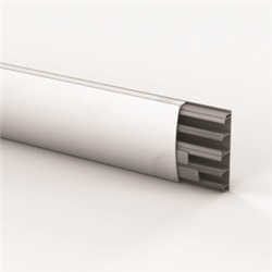 Canale simmetrico alluminio 120x29 mm bianco opaco 4 scomparti gestione cavi professionale