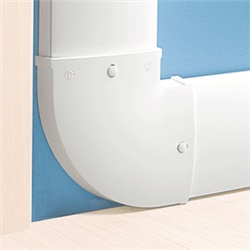 Angolo piano 90° Simmetris B 9010 bianco per canaline gestione cavi interni