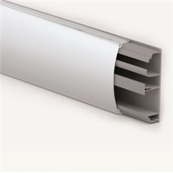 Canalina alluminio 75x25 mm per organizzazione e protezione cavi elettrici